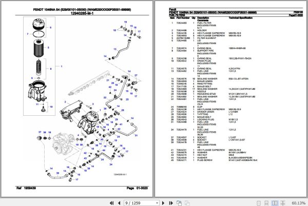 Fendt Tractor 1046NA S4 Parts Catalog F529105 11.2019 2