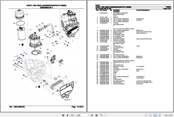 Fendt Tractor 1050 Gen2 Parts Catalog F539000 02.2020 2