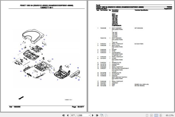 Fendt Tractor 1050 S4 Parts Catalog F530000 11.2019 3