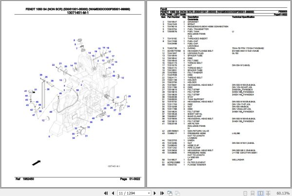 Fendt Tractor 1050 S4 Parts Catalog F530003 10.2019 3