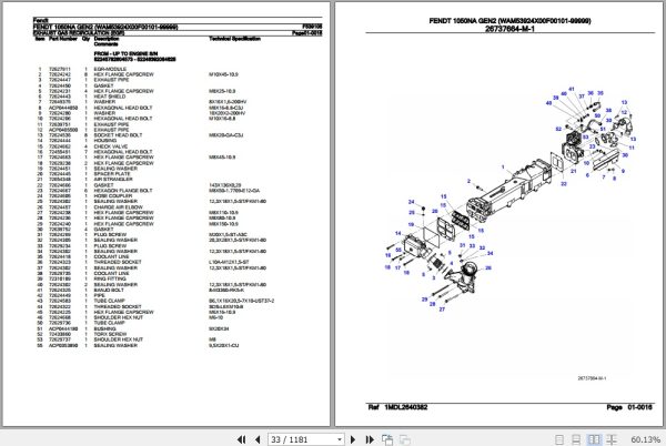 Fendt Tractor 1050NA Gen2 Parts Catalog F539105 02.2020 2