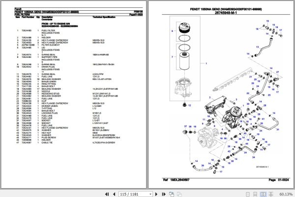 Fendt Tractor 1050NA Gen2 Parts Catalog F539105 02.2020 3
