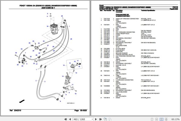 Fendt Tractor 1050NA S4 Parts Catalog F530105 11.2019 3