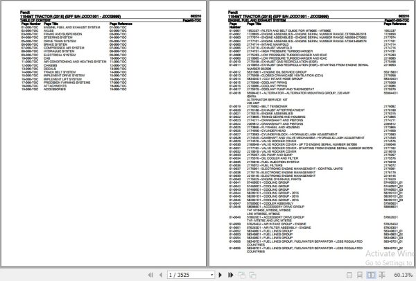 Fendt Tractor 1154MT Parts Catalog 652210 2018 1