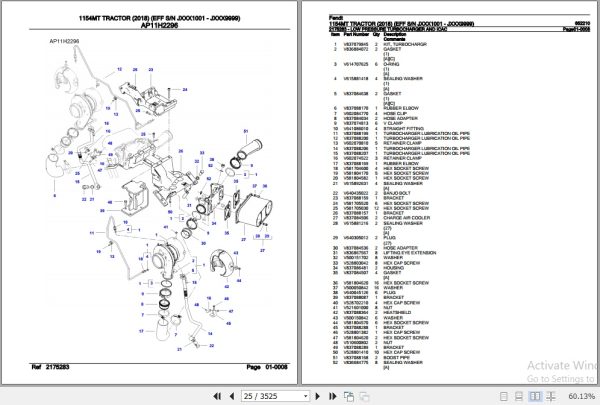 Fendt Tractor 1154MT Parts Catalog 652210 2018 3