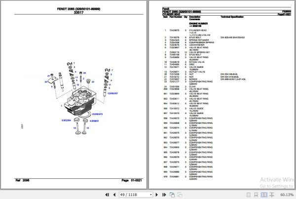 Fendt Tractor 206S Parts Catalog F326000 09.2020 2