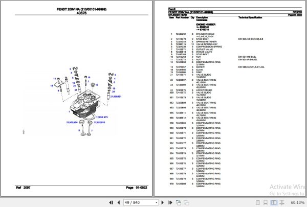 Fendt Tractor 206V NA Parts Catalog F210105 01.2020 2