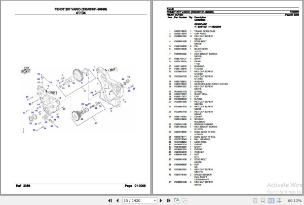 Fendt Tractor 207 Vario Parts Catalog F330000 06.2020 3