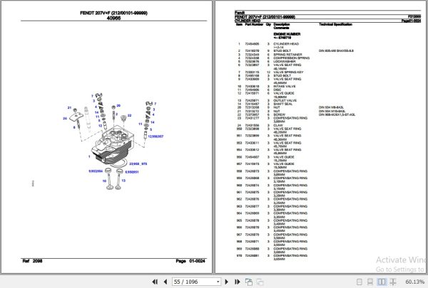 Fendt Tractor 207VF Parts Catalog F212000 09.2020 2