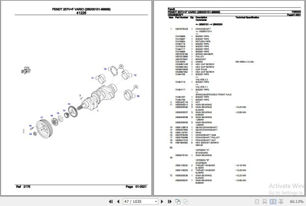 Fendt Tractor 207VF Vario Parts Catalog F260000 01.2020 3