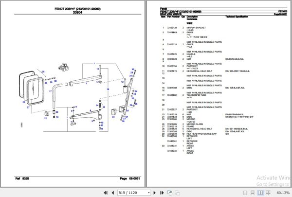 Fendt Tractor 208VF Parts Catalog F213000 09.2020 3