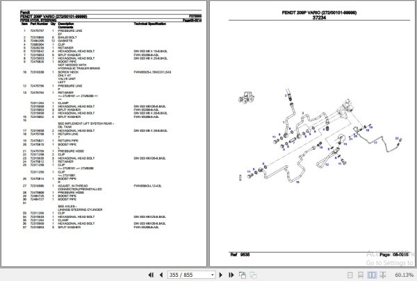 Fendt Tractor 209P Vario Parts Catalog F272000 01.2020 3