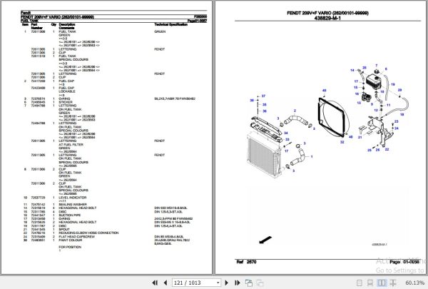 Fendt Tractor 209VF Vario Parts Catalog F262000 01.2020 3