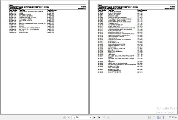 Fendt Tractor 210F Vario S3 Parts Catalog F242000 01.2020 1