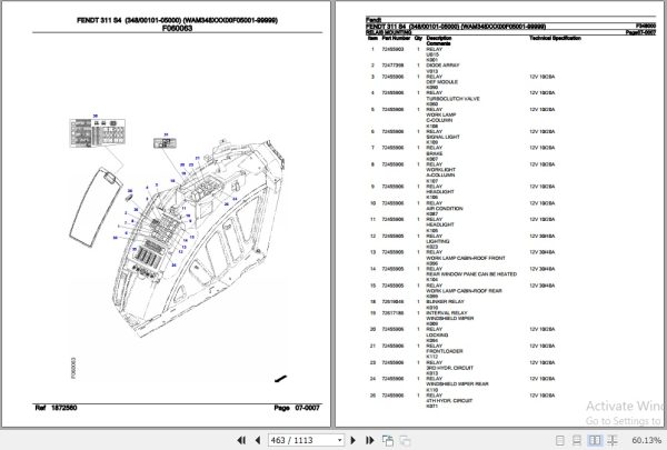 Fendt Tractor 311 S4 Parts Catalog F348000 06.2020 3