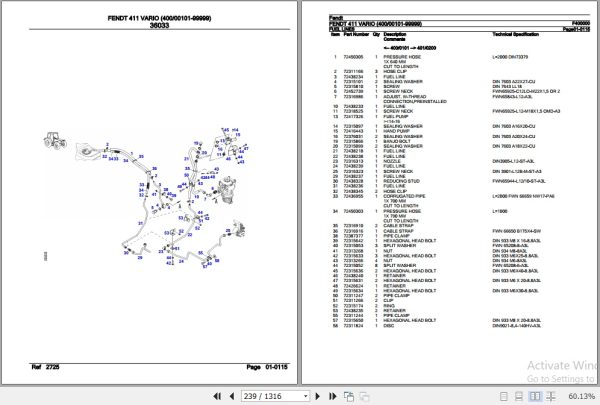 Fendt Tractor 411 Vario Parts Catalog F400000 11.2018 3