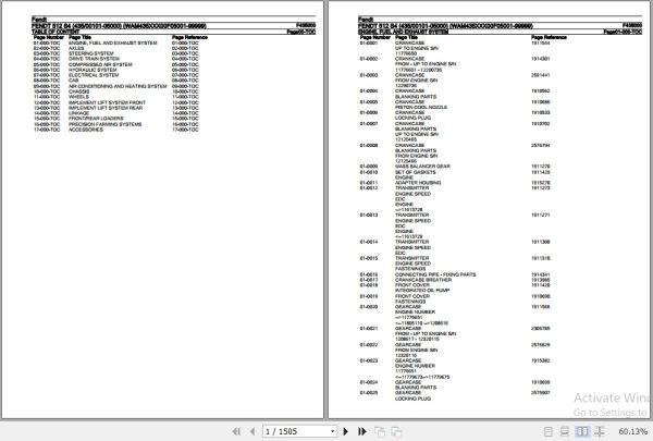 Fendt Tractor 512 S4 Parts Catalog F435000 07.2020 1