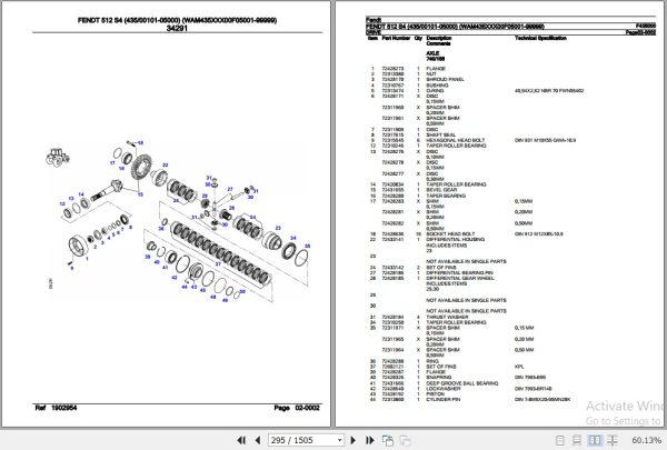 Fendt Tractor 512 S4 Parts Catalog F435000 07.2020 2