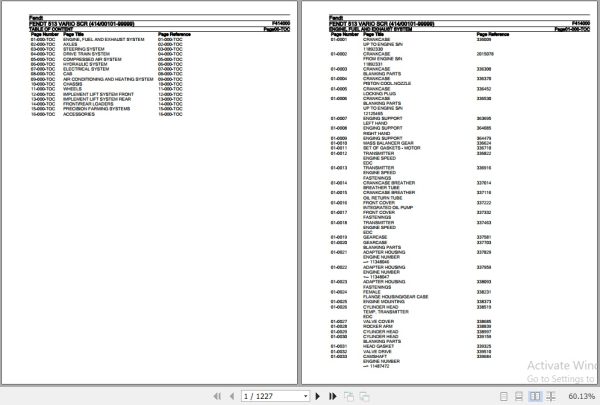 Fendt Tractor 513 Vario SCR Parts Catalog F414000 09.2019 1
