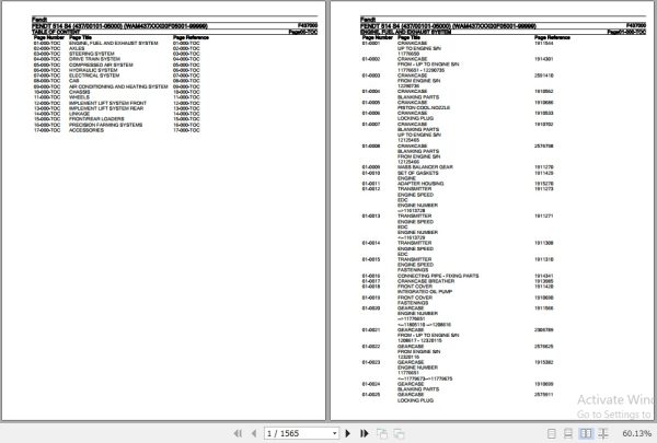 Fendt Tractor 514 S4 Parts Catalog F437000 07.2020 1