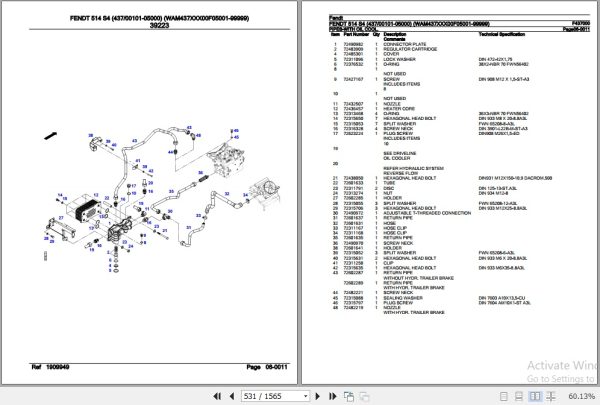 Fendt Tractor 514 S4 Parts Catalog F437000 07.2020 3