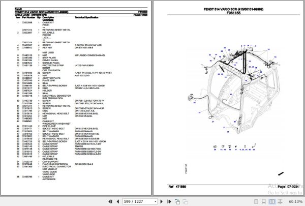 Fendt Tractor 514 Vario SCR Parts Catalog F415000 09.2019 3
