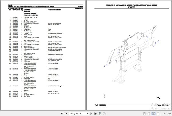 Fendt Tractor 516 S4 Parts Catalog F438000 07.2020 2