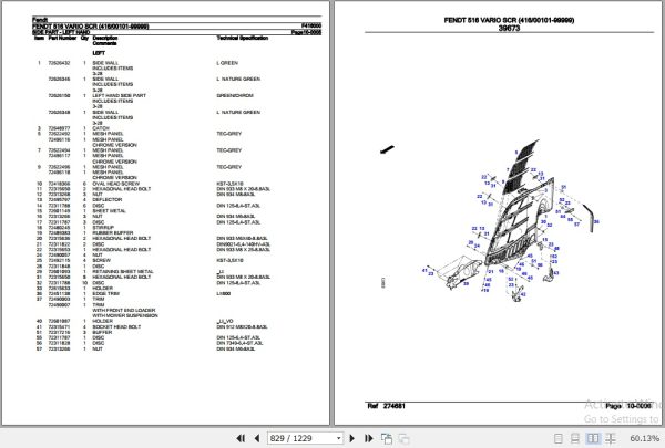 Fendt Tractor 516 Vario SCR Parts Catalog F416000 09.2019 3
