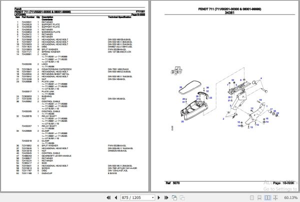Fendt Tractor 711 Parts Catalog F711001 10.2020 3