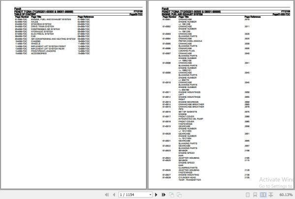 Fendt Tractor 712NA Parts Catalog F712106 10.2020 1