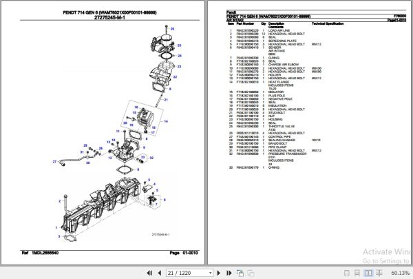 Fendt Tractor 714 Gen 6 Parts Catalog F760000 09.2020 2