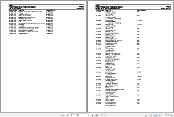 Fendt Tractor 714NA SCR Parts Catalog F732105 10.2020 1