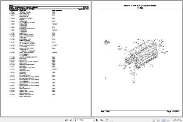 Fendt Tractor 714NA SCR Parts Catalog F732105 10.2020 2