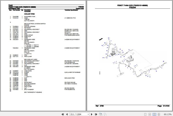 Fendt Tractor 714NA SCR Parts Catalog F732105 10.2020 3