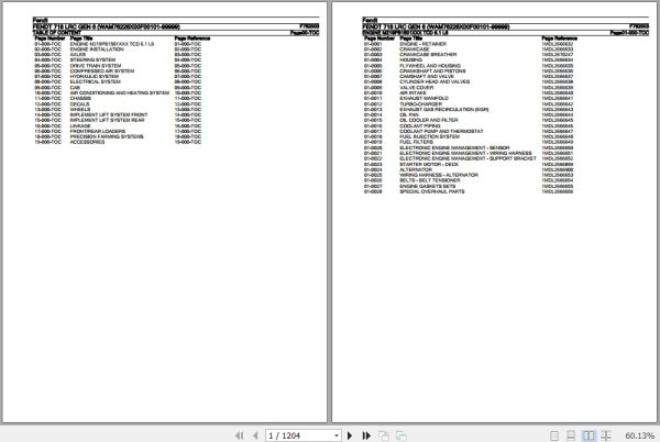Fendt Tractor 718 LRC Gen 6 Parts Catalog F762003 09.2020 1