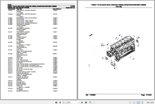 Fendt Tractor 718 S4 Parts Catalog F740003 10.2020 2