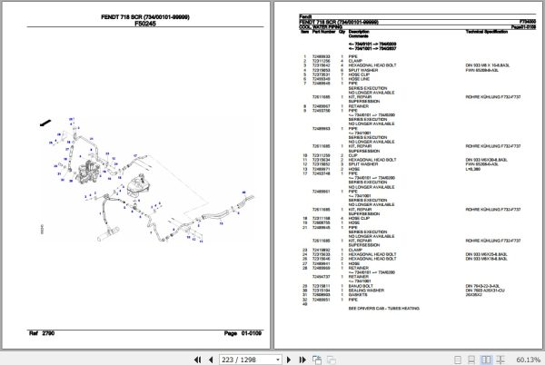 Fendt Tractor 718 SCR Parts Catalog F734000 10.2020 2