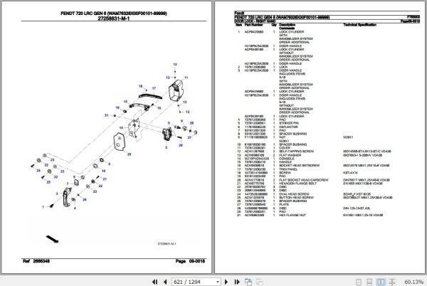 Fendt Tractor 720 LRC Gen 6 Parts Catalog F763003 09.2020 3
