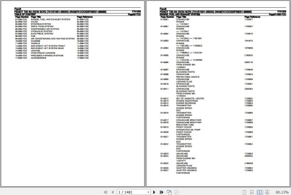 Fendt Tractor 720 S4 Parts Catalog F741003 10.2020 1