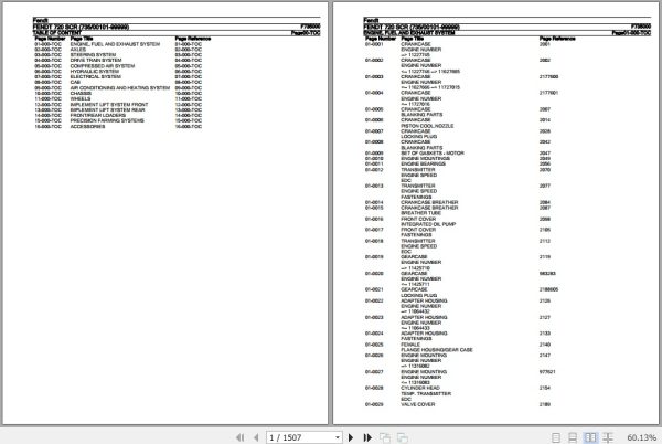 Fendt Tractor 720 SCR Parts Catalog F735000 10.2020 1