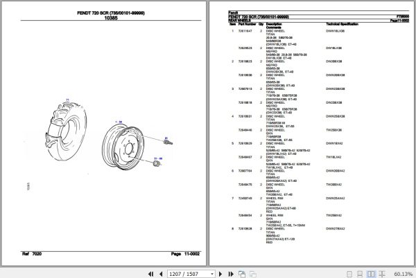 Fendt Tractor 720 SCR Parts Catalog F735000 10.2020 3