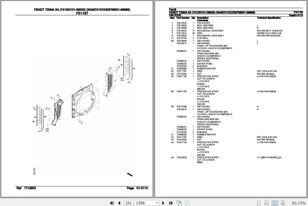 Fendt Tractor 720NA S4 Parts Catalog F741105 10.2020 2