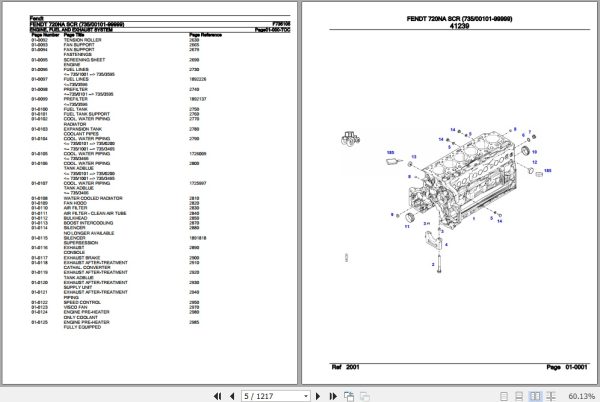 Fendt Tractor 720NA SCR Parts Catalog F735105 10.2020 2