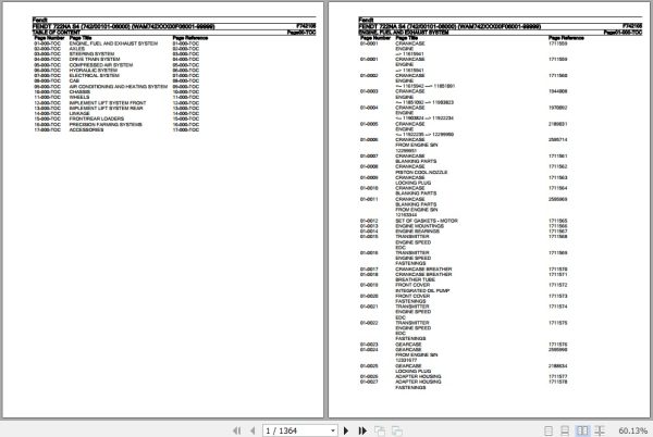 Fendt Tractor 722NA S4 Parts Catalog F742105 10.2020 1
