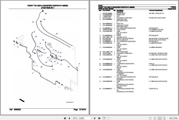 Fendt Tractor 724 Gen 6 Parts Catalog F765000 09.2020 3