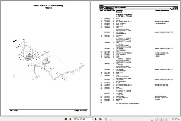 Fendt Tractor 724 SCR Parts Catalog F737000 10.2020 2