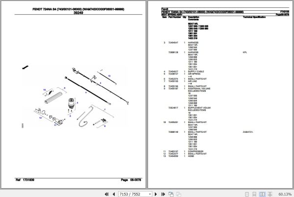 Fendt Tractor 724NA S4 Parts Catalog F743105 10.2020 3