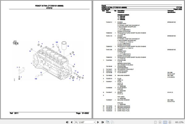 Fendt Tractor 817NA Parts Catalog F717105 10.2020 2