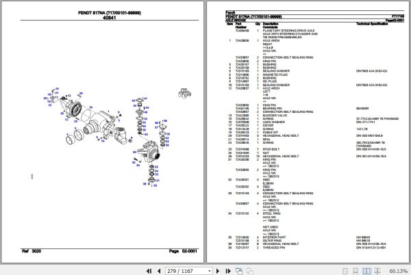 Fendt Tractor 817NA Parts Catalog F717105 10.2020 3