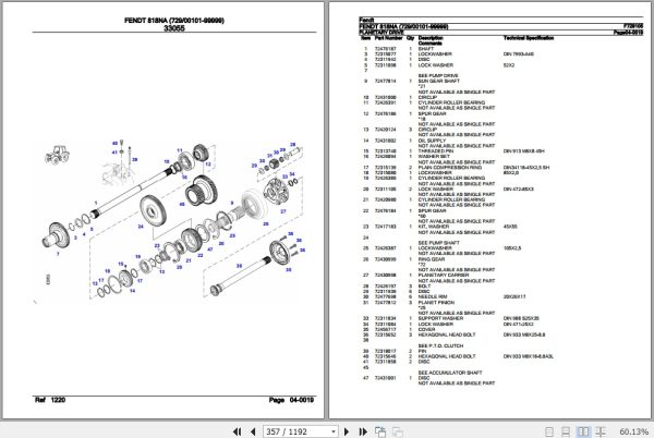 Fendt Tractor 818NA Parts Catalog F729105 10.2018 3